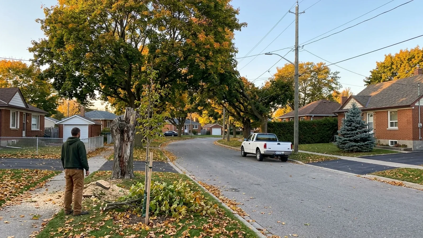 Arborist at work in Oshawa